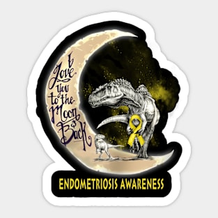 endometriosis dinosaur moon Sticker